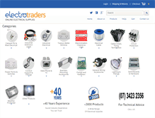 Tablet Screenshot of electrotraders.com.au